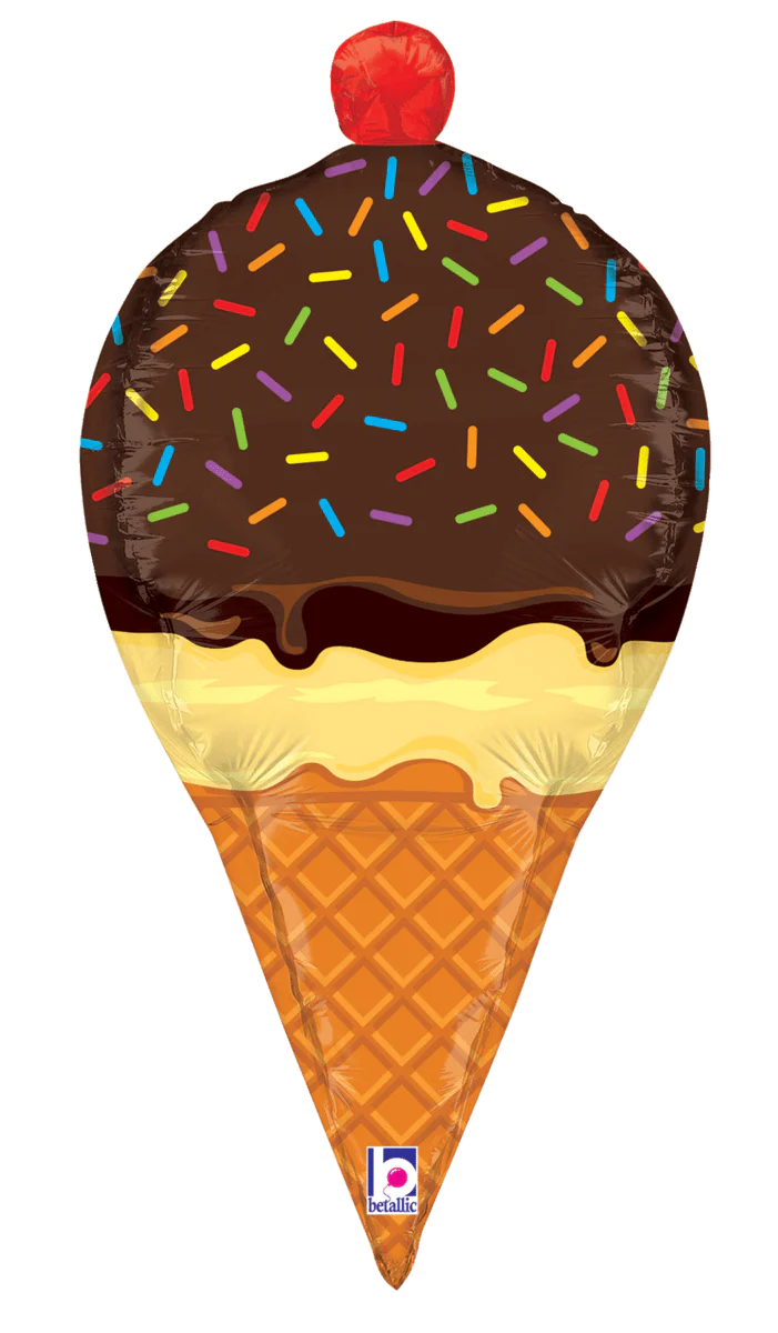 Sprinkles Ice Cream Cone Shape Foil Balloon