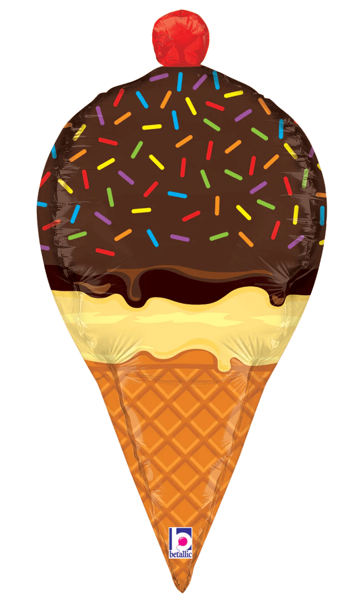 Sprinkles Ice Cream Cone Shape Foil Balloon - Eternity Party Express