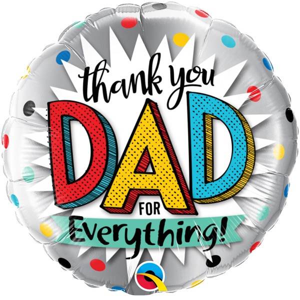 Thank You Dad For Everything Foil Balloon - Eternity Party Express