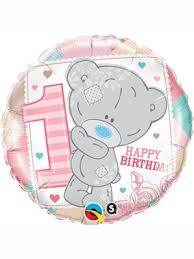 Tiny Tatty Teddy Pink 1st Birthday Foil Balloon - Eternity Party Express