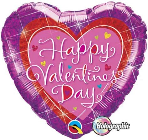 Valentines Dazzling Hearts Foil Balloon