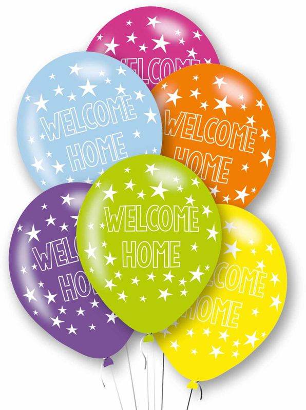 Welcome Home Colourful Mix Latex Balloon - Eternity Party Express