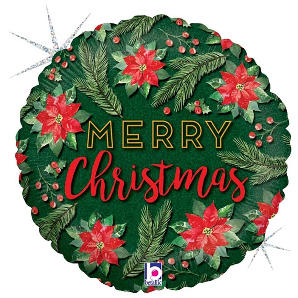 Watercolor Christmas Foil Balloon - Eternity Party Express