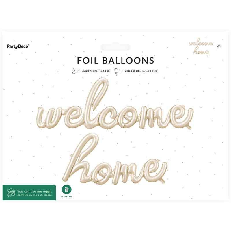Welcome Home Phrase Foil Balloon - Eternity Party Express
