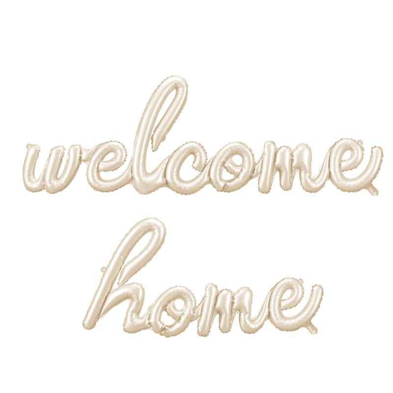 Welcome Home Phrase Foil Balloon - Eternity Party Express