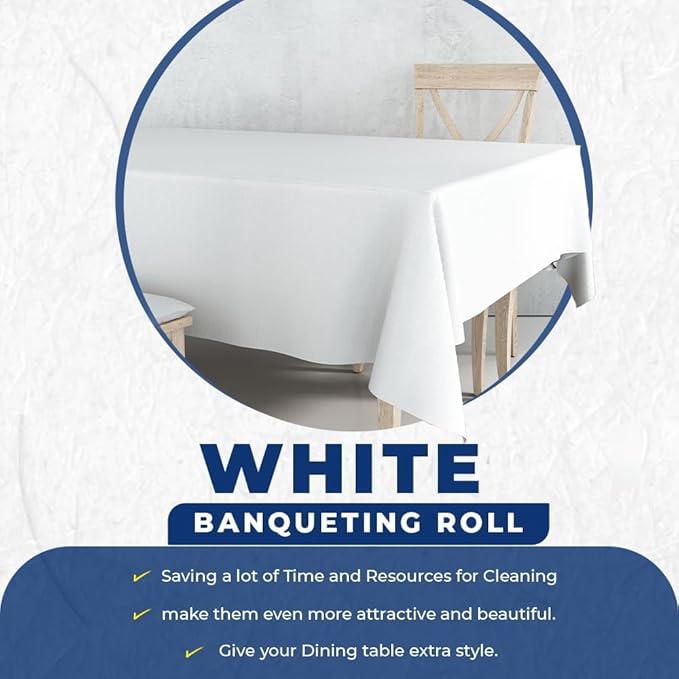 White Banquet Roll 25m