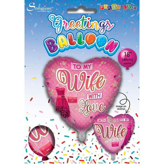 To My Wife Foil Balloon - Eternity Party Express