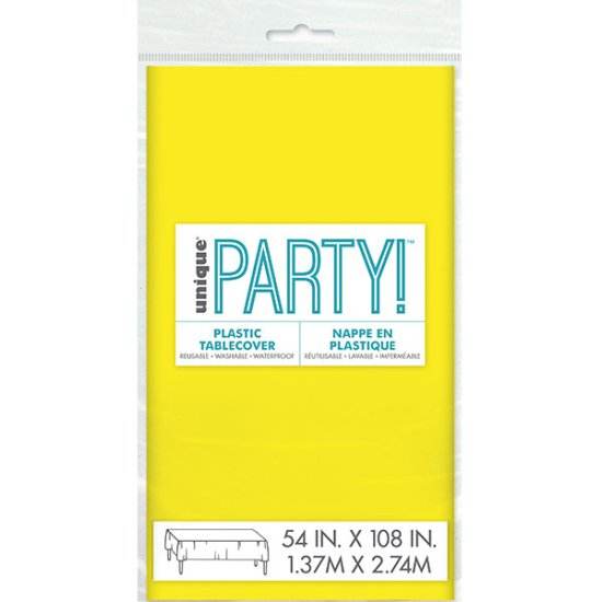 Yellow Plastic Tablecover - Eternity Party Express