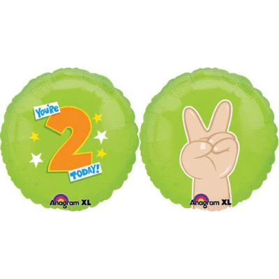 You're 2 Today! Foil Balloon