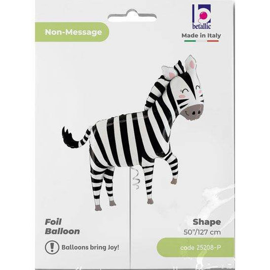 Zebra Shaped Foil Balloon - Eternity Party Express