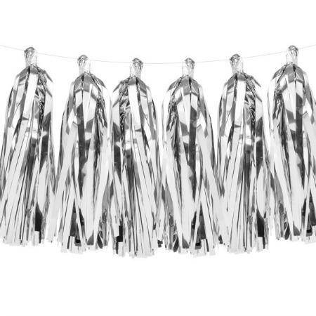 Silver Foil Tassel Garland - Eternity Party Express