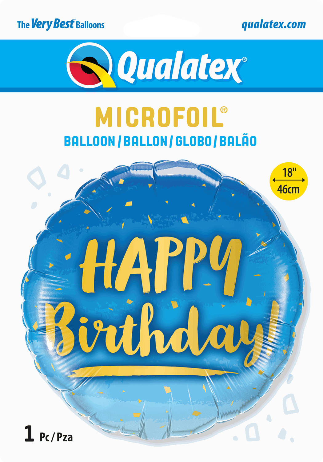 Blue Happy Birthday Foil Balloon