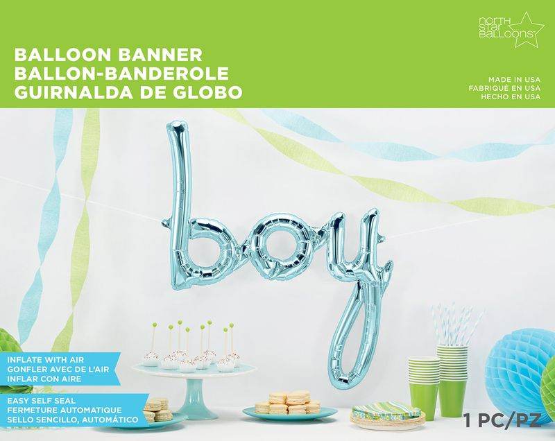 boy Script Phrase Light Blue - Eternity Party Express