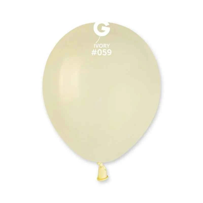 Butter Cream Ivory 12" Latex Balloons - 50 Pack