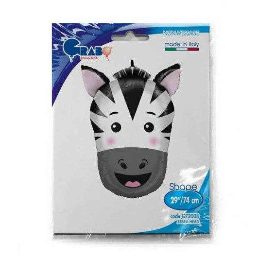 Cute Zebra Head Shaped Foil Balloon