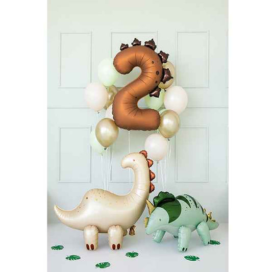 Dinosaur Number 2 Foil Balloon