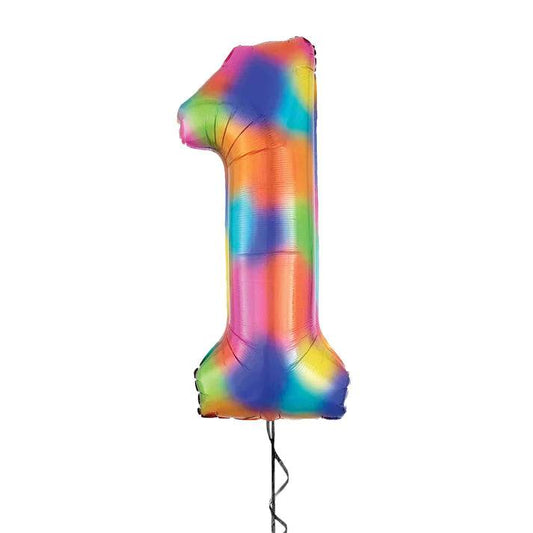 Rainbow Giant Helium Numbers - Eternity Party Express