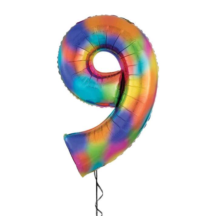 Rainbow Giant Helium Numbers - Eternity Party Express