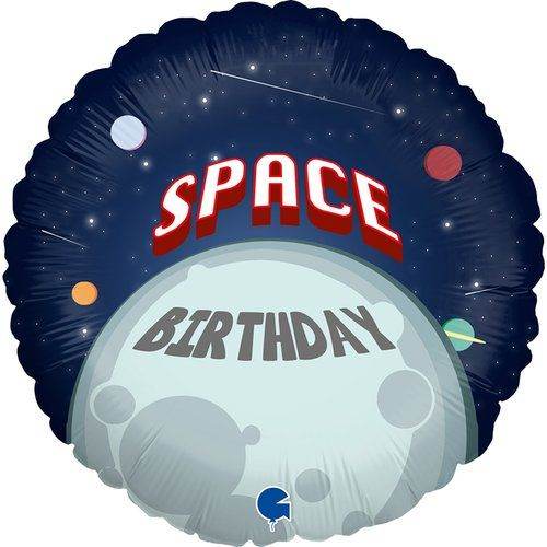 Space Birthday Foil Balloon - Eternity Party Express
