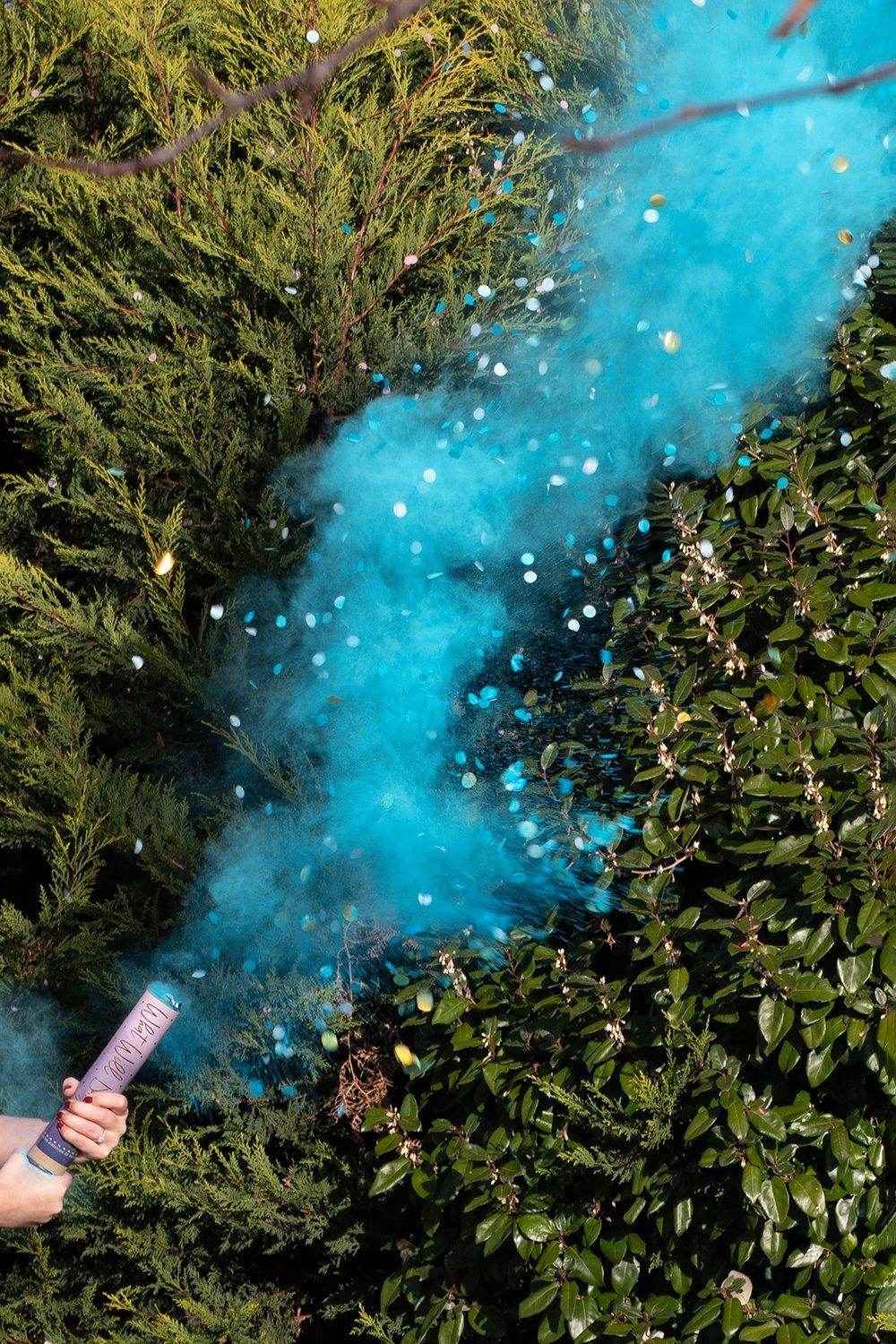Gender Reveal Blue Smoke Cannon