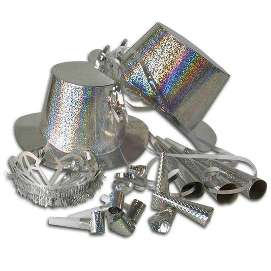 Happy New Year 10 Person Holographic New Year Party Pack
