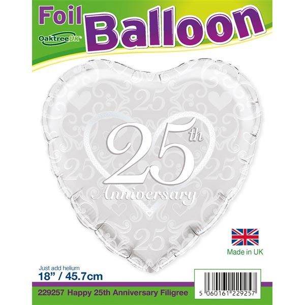 Happy 25th Anniversary Foil Balloon - Eternity Party Express
