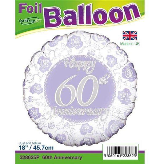 Happy 60th Anniversary Foil Balloon - Eternity Party Express