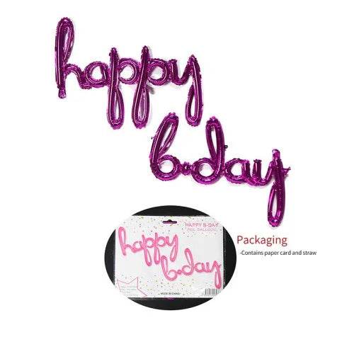 happy b.day Script Phrase Pink - Eternity Party Express