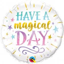 Unicorn Magical Day Round Foil Balloon - Eternity Party Express