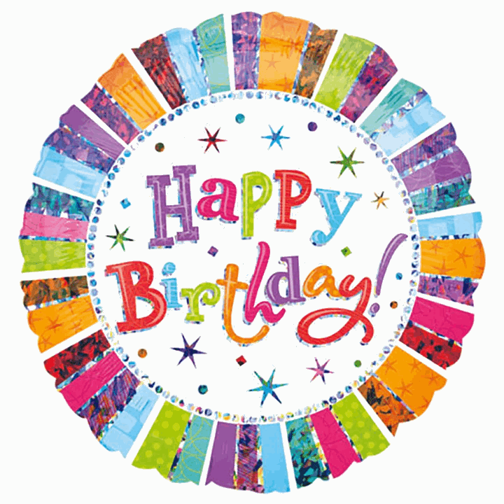 Radiant Multicolour Happy Birthday Foil Balloon - Eternity Party Express