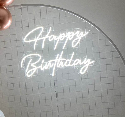 Led Happy Birthday Sign HIRE ONLY NOT FOR SALE - Eternity Party Express