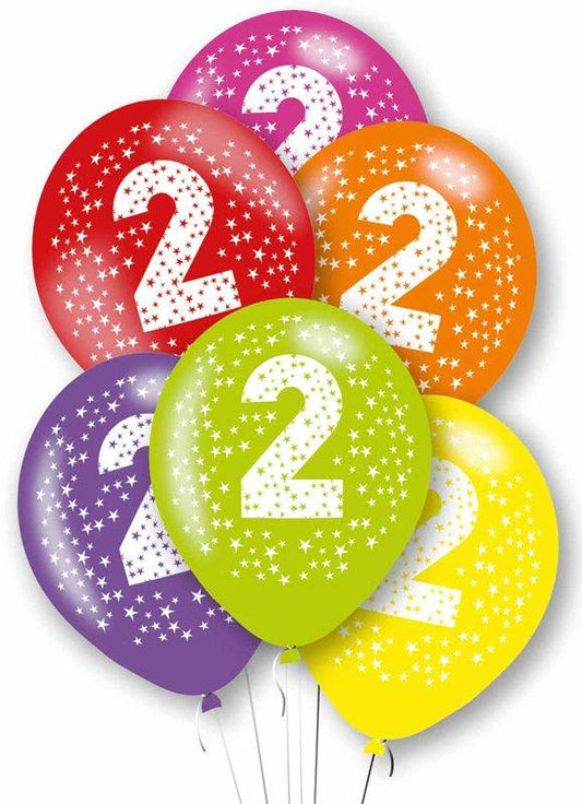 Age 2 Rainbow Balloons - Eternity Party Express