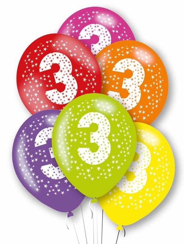 Age 3 Rainbow Balloons - Eternity Party Express