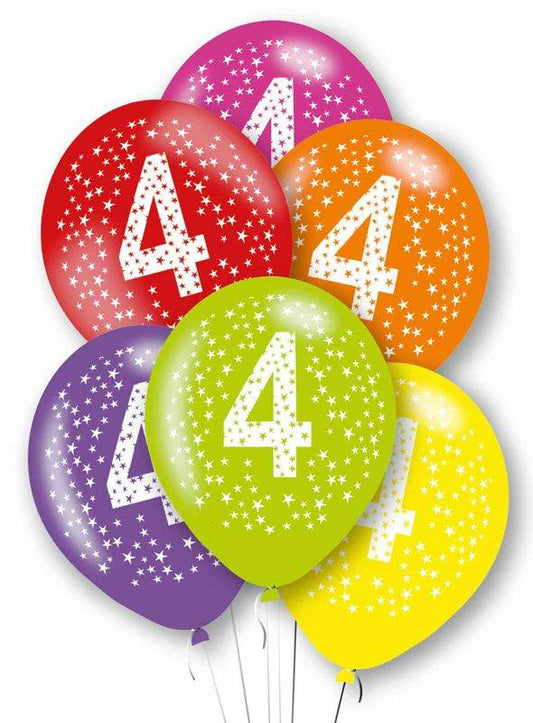 Age 4 Rainbow Balloons - Eternity Party Express