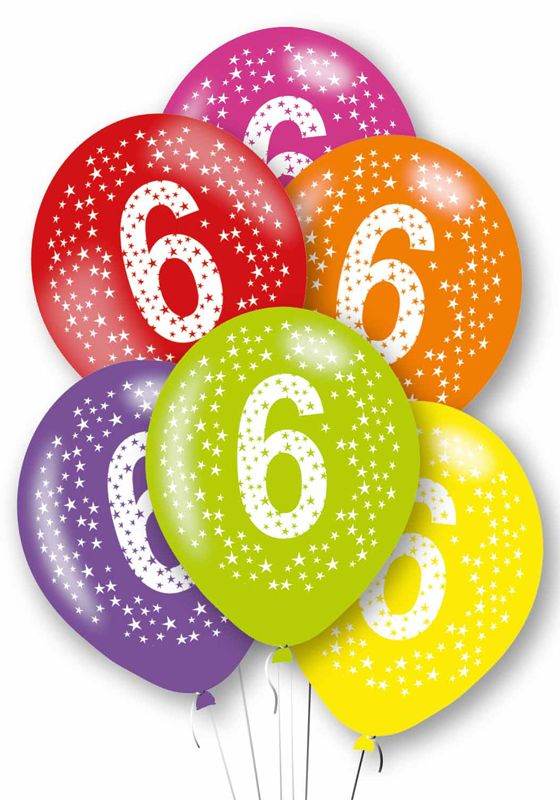 Age 6 Rainbow Balloons - Eternity Party Express