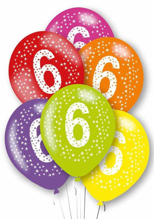 Age 6 Rainbow Balloons - Eternity Party Express