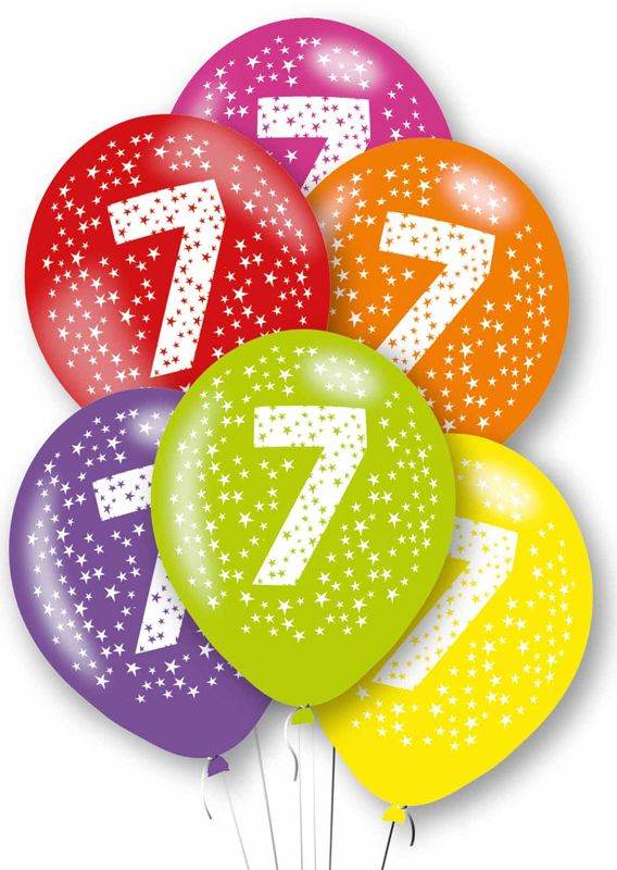 Age 7 Rainbow Balloons - Eternity Party Express