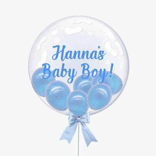 Personalised Baby Feet Bubble Balloon