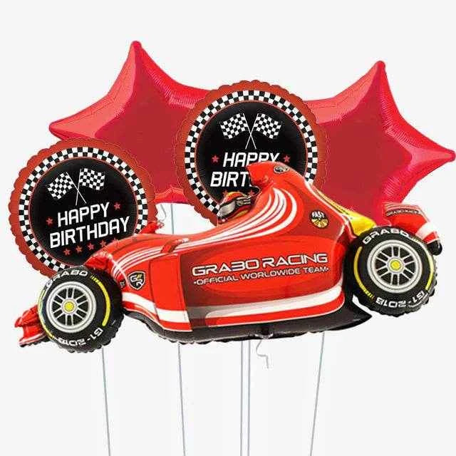 Red Formula 1 Racing Car Shaped Foil Balloon