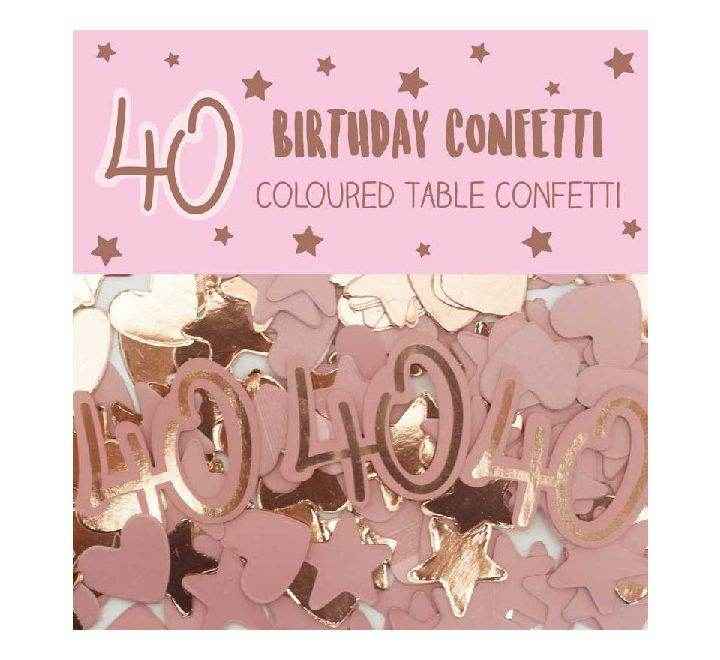 Rose Gold Pink 40th Birthday