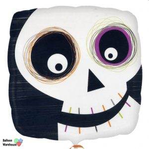 Square Skull Head Foil Balloon - Eternity Party Express
