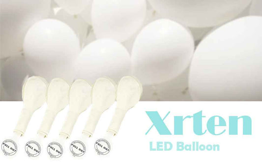 White LED Light Up Latex Balloons