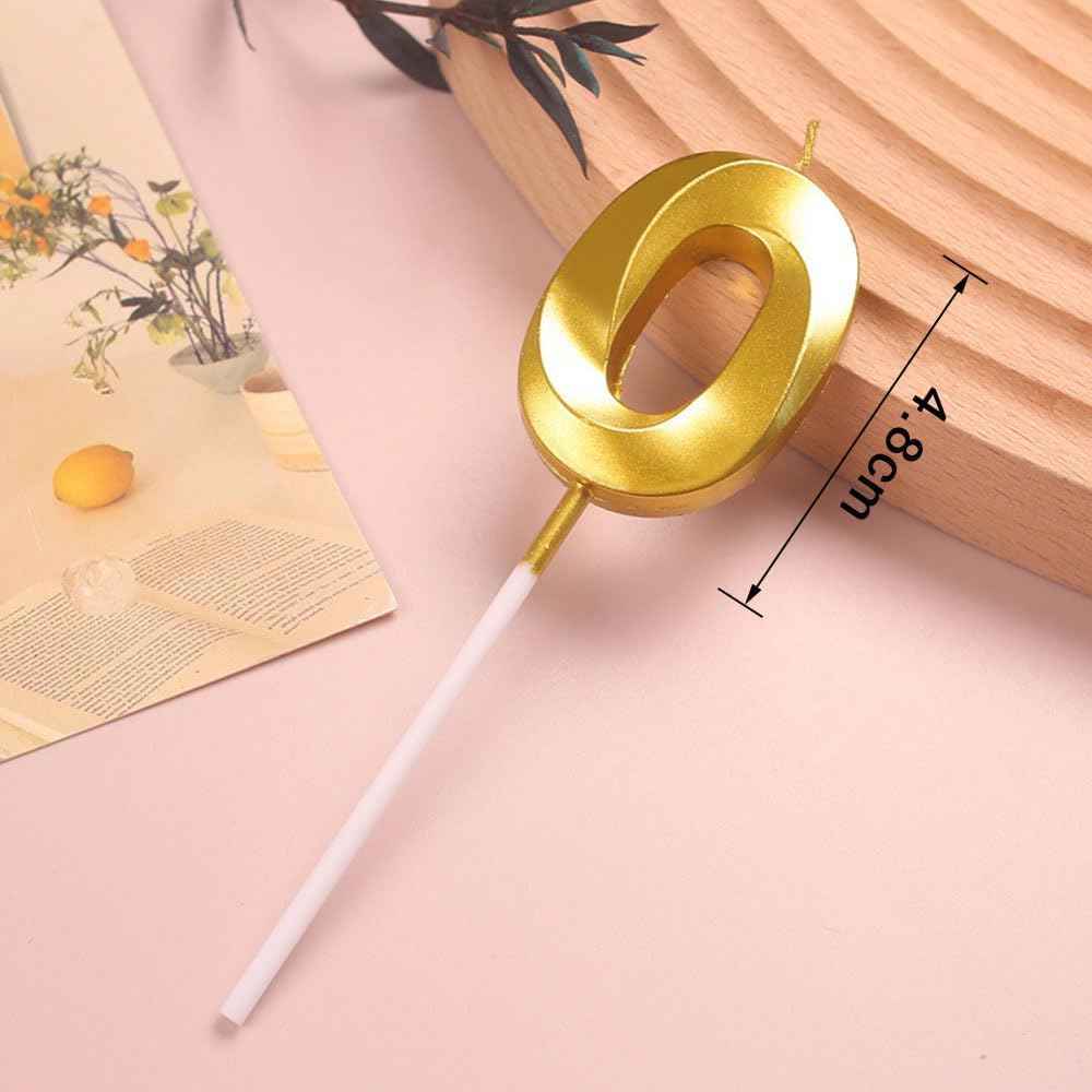 0 Gold Number Candle – Elevate Your Celebrations