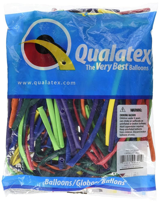 Carnival 260Q Assorted Modelling Balloons