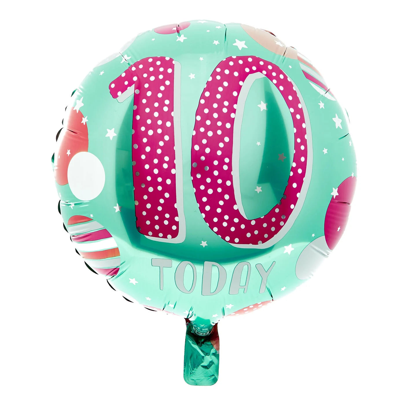 10 Today Pink & Mint Foil Balloon