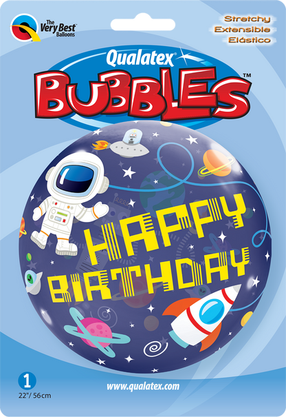 Outer Space Birthday Bubble Balloon