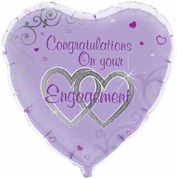Purple Congratulations on Your Engagement Balloon