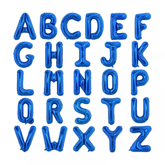 Air Fill Blue Letter Foil Balloons