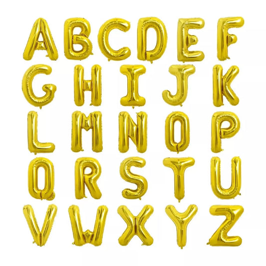 Air Fill Gold Letter Foil Balloons