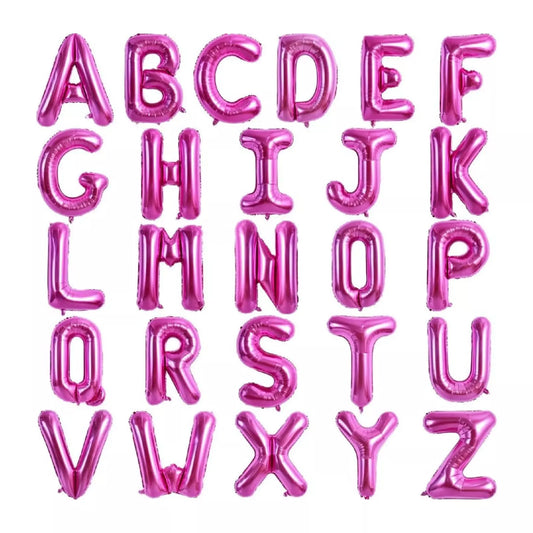 Air Fill Pink Letter Foil Balloons